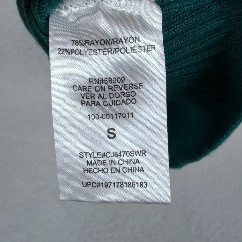 Copper Key Sweater‎ Dress Womens Small Teal Green Ribbed Polo Long Sleeve